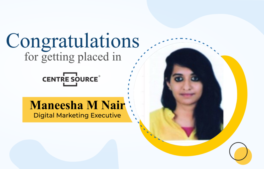 Maneesha M Nair Indras academy Placement